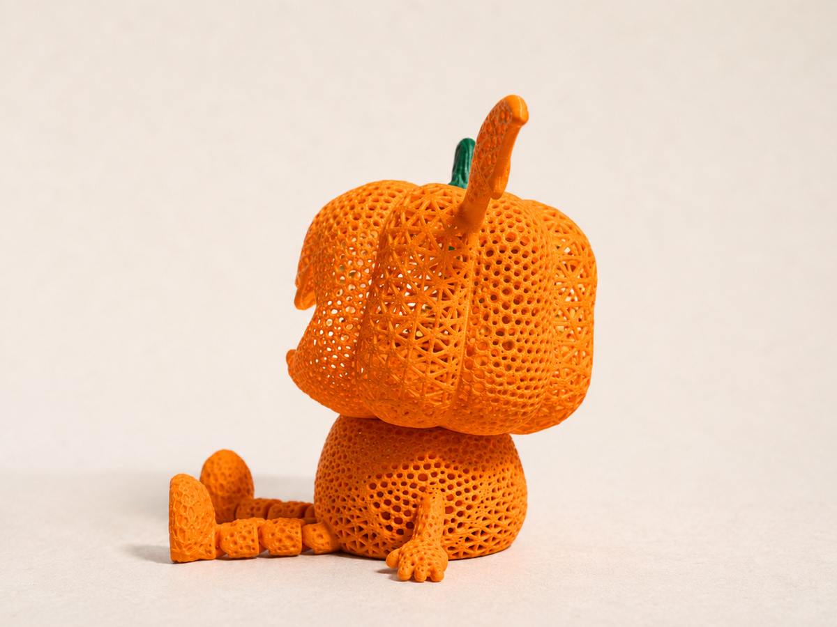 3D-gedruckter Kürbis Kid als Halloween-Deko von KA CREATIONS – Ansicht 2