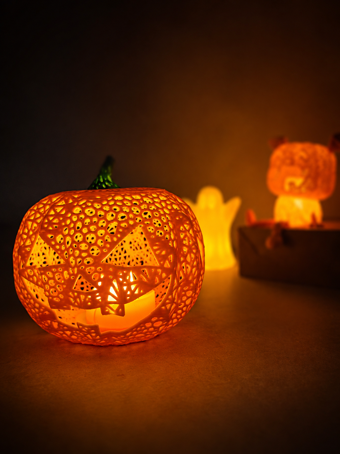 3D-gedruckter Halloween Kürbis Classic Jack von KA CREATIONS – Ansicht 3